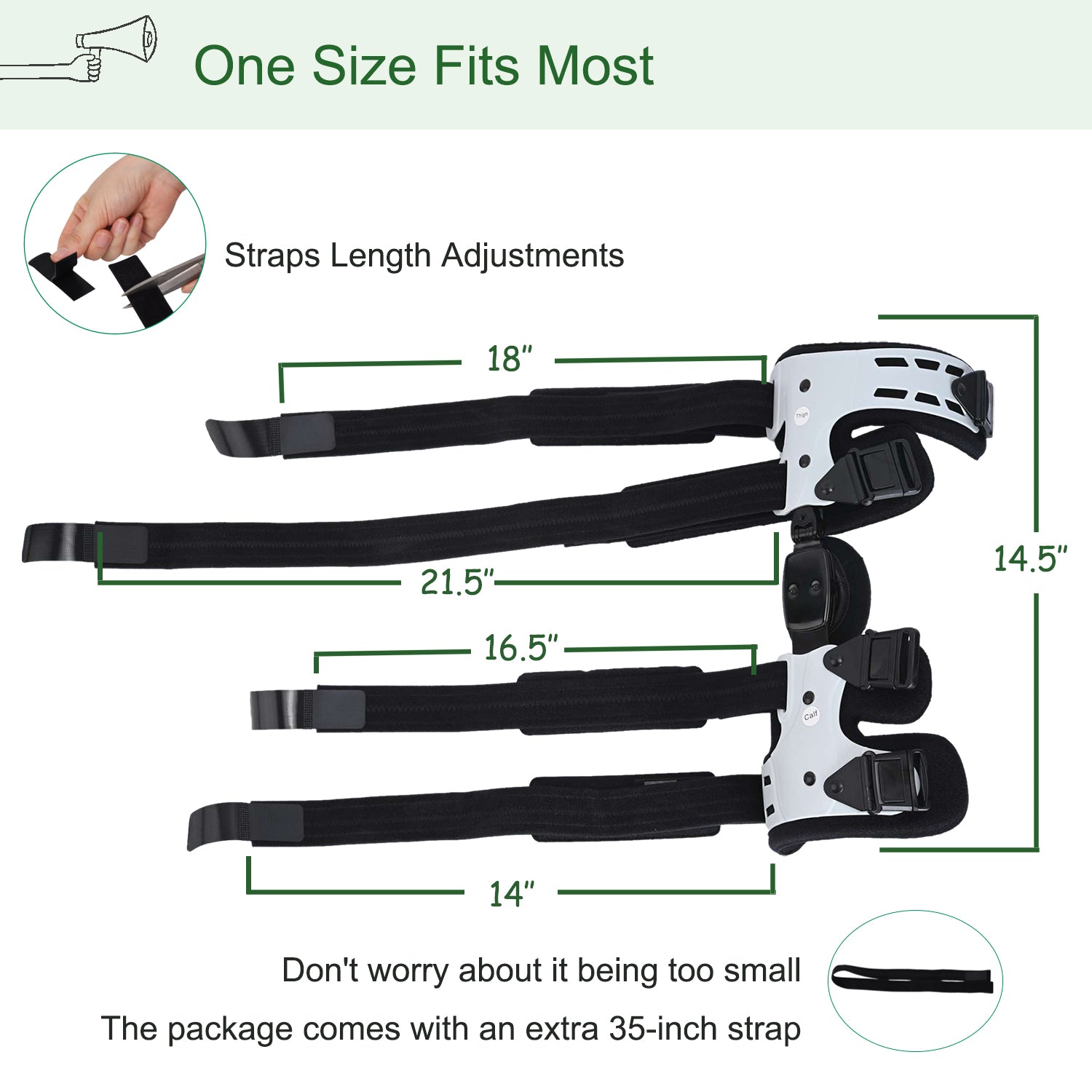 adjustment unloader knee brace size
